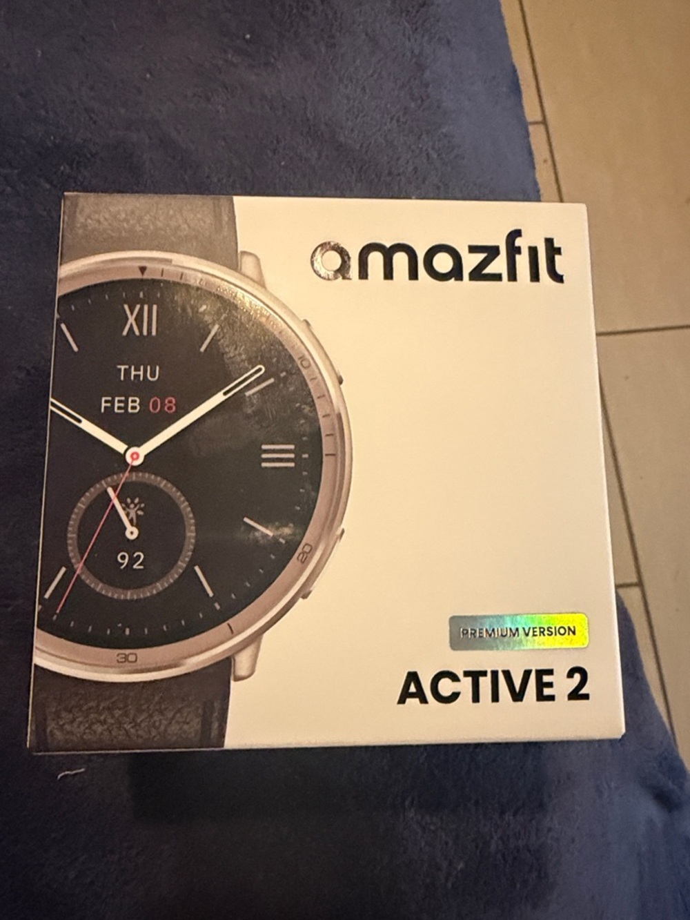 Amazfit Active 2 44mm Fitness Smart Watch with Leather Brand New Sealed